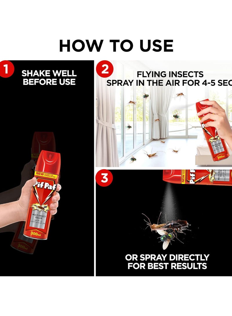Pif Paf Multi-Insect Killer 3 x 300ml - Image 4