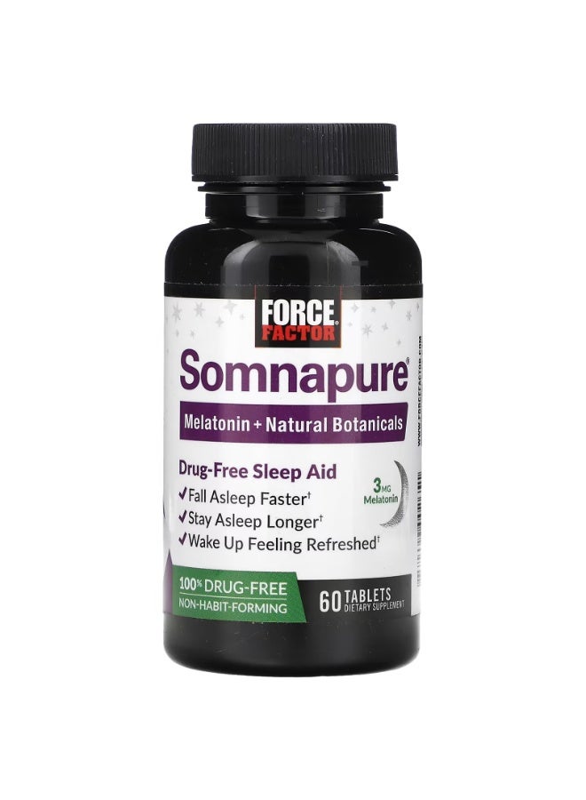 Force Factor Somnapure, Drug-Free Sleep Aid, 60 Tablets - Image 1