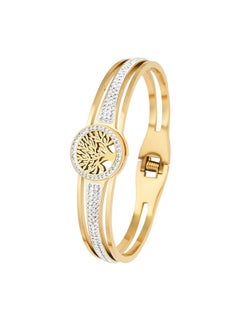 Generic Titanium Steel Stainless Steel Vacuum Electroplating Life Tree Bracelet 