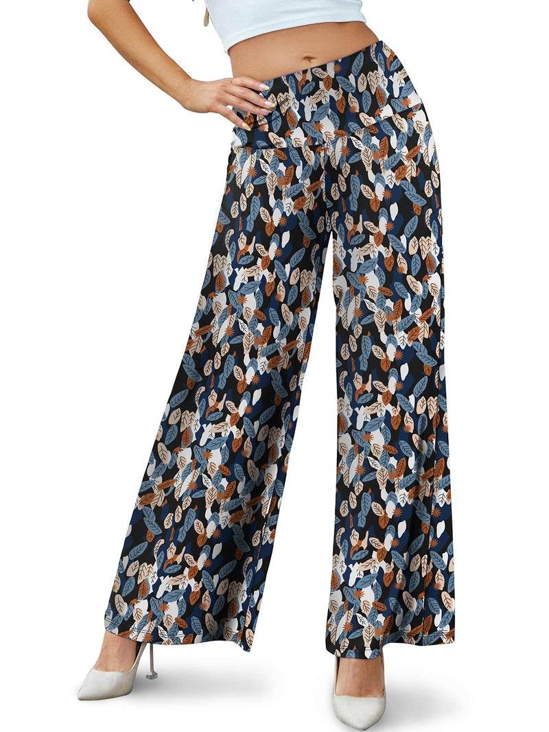 Arolina Women's Stretchy Wide Leg Palazzo Lounge Pants Casual Comfy High Waist Palazzo Pants - Image 4