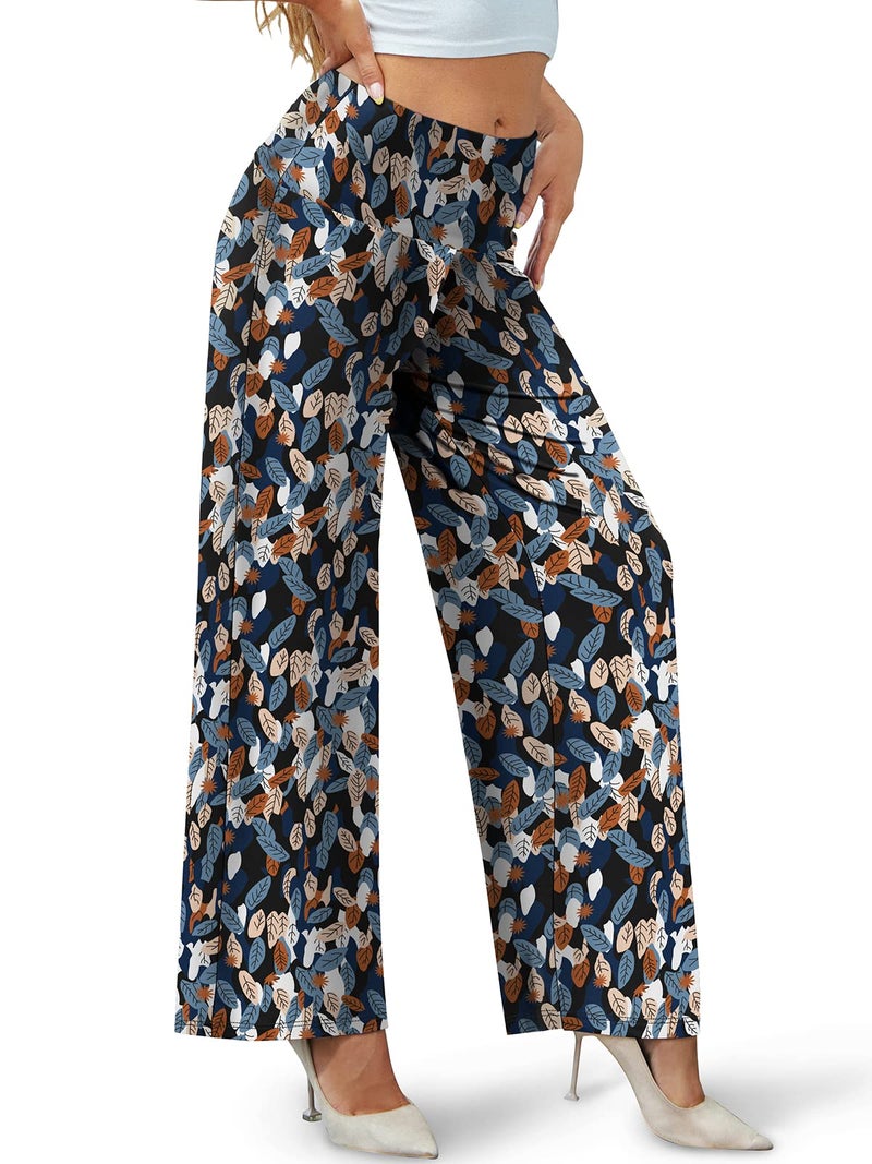 Arolina Women's Stretchy Wide Leg Palazzo Lounge Pants Casual Comfy High Waist Palazzo Pants - Image 2