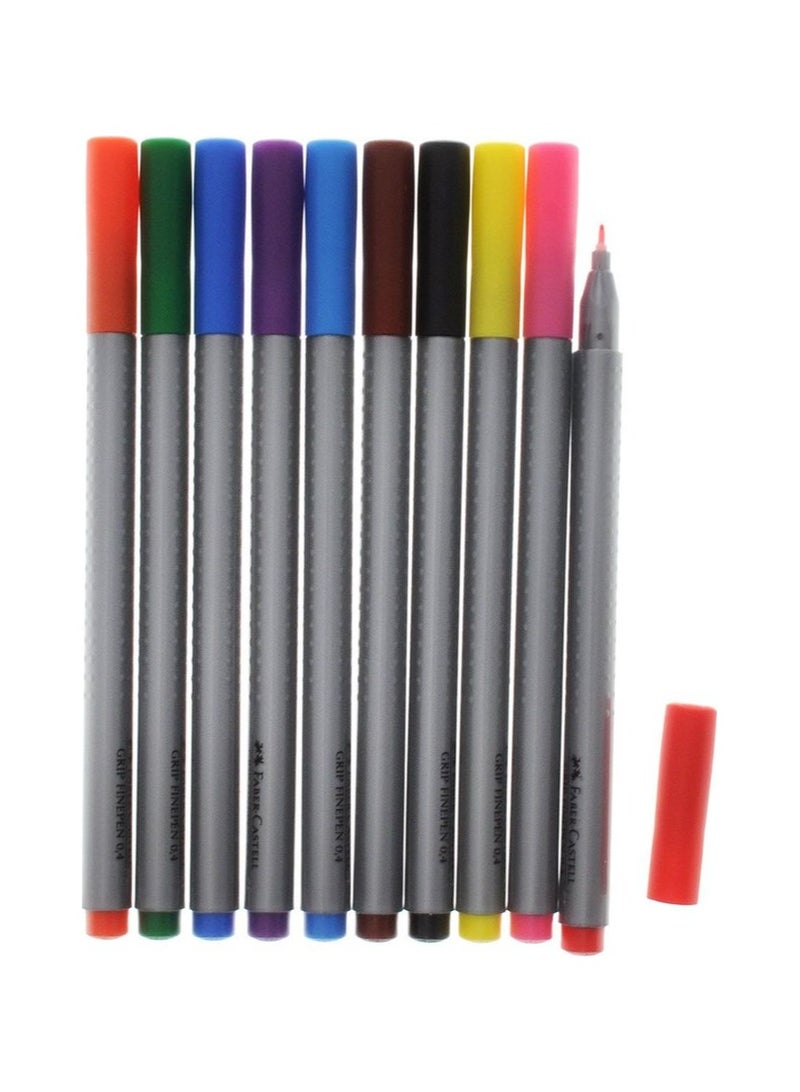 FABER-CASTELL  Grip Fine Pen 0 4Mm Plastic Tube Of 10 Color - Image 2