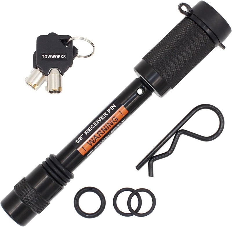 TowWorks 5/8" Keyed Alike Trailer Hitch Locking Pin, 79630 - Image 1