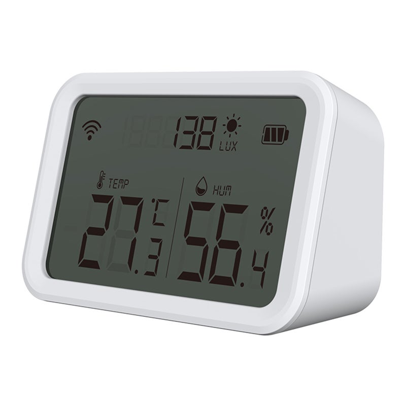 NEO Coolcam Tuya WiFi Smart Temperature and Humidity Sensor Luminance Detector Indoor Hygrometer Thermometer with LCD display - Image 1