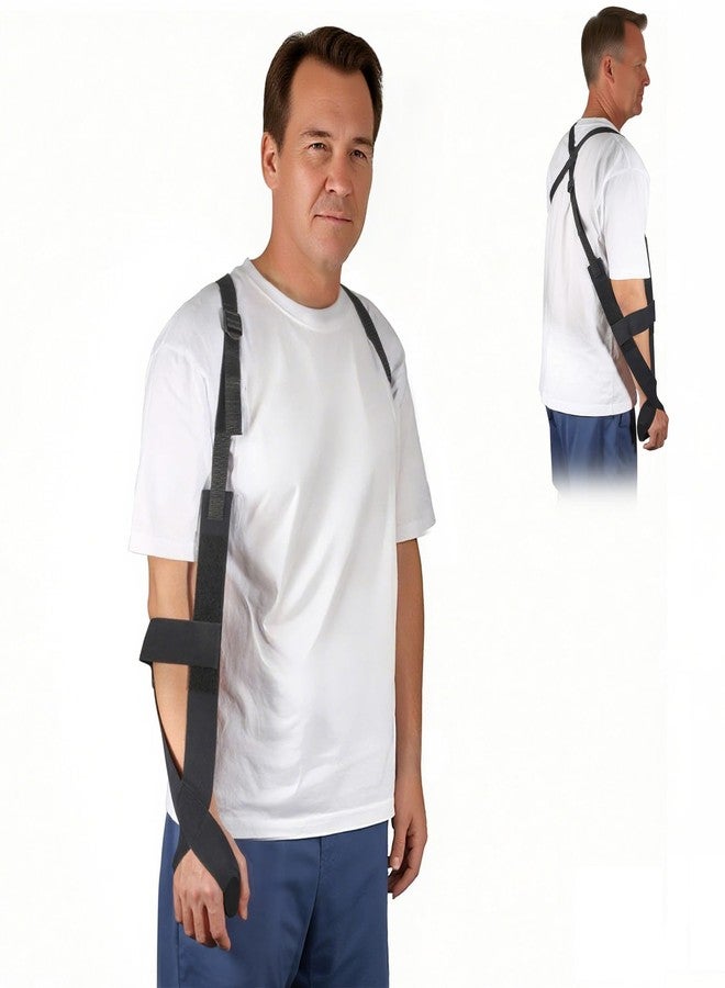 حمالة ذراع Cnosky 5702957، حزام كتف قابل للتعديل مع قفل 4-Lab، نسيج يسمح بالتهوية لراحة طوال اليوم، أسود (كبير: الطول 5'10"-6'4"، الوزن 180-235 رطل) - Image 1