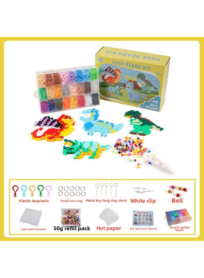 ألعاب ألغاز تعليمية للأطفال 24 لونًا قابلة للتخصيص DIY Pinduodo البدلة المبيعات المباشرة اللون: سلسلة الديناصورات - Image 1