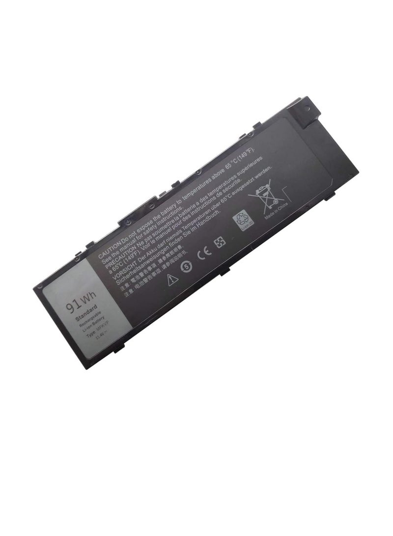 بطارية كمبيوتر محمول MFKVP متوافقة مع سلسلة Dell Precision 15 7510 7520 M7510 17 7710 7720 M7710 T05W1 GR5D3 0FNY7 1G9VM M28DH 451-BBSF 451-BBSE 91Wh 11.4V - Image 1