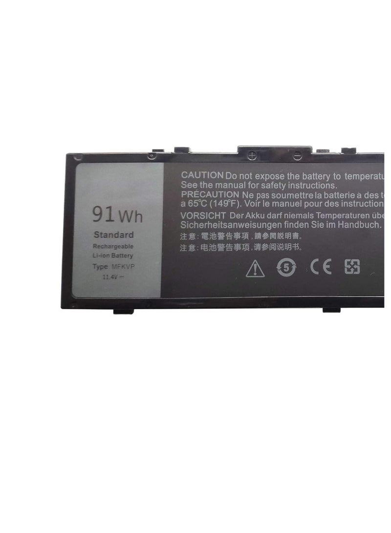 بطارية كمبيوتر محمول MFKVP متوافقة مع سلسلة Dell Precision 15 7510 7520 M7510 17 7710 7720 M7710 T05W1 GR5D3 0FNY7 1G9VM M28DH 451-BBSF 451-BBSE 91Wh 11.4V - Image 5