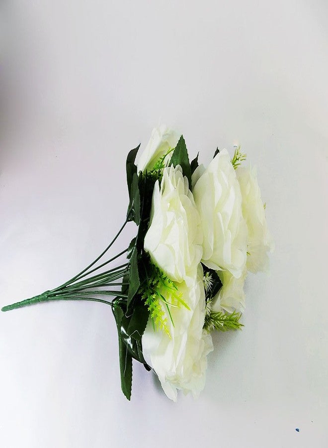 brown leaf Flower Artificial Bunch 45 cm Tall Artificial Carnation 2 Bunch with Many Flower Heads - Image 2