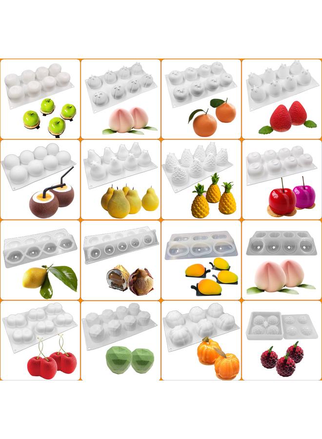 Bluejw Fruit Mousse Silicone Cake Mold DIY Baking Fruit Shape French Chiffon Dessert Mold - Image 3