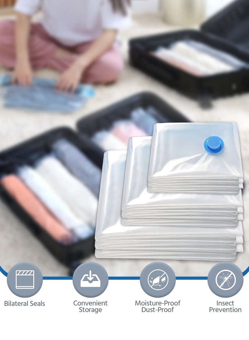 9 Pcs Vacuum Seal Storage Bags with Electric Pump, Reusable Space Saver Bags, Premium Vacuum Storage Bags, Storage Vacuum Sealed Bags for Clothes, Comforters, Blankets, Bedding  - Image 2