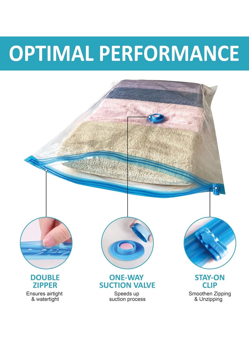 9 Pcs Vacuum Seal Storage Bags with Electric Pump, Reusable Space Saver Bags, Premium Vacuum Storage Bags, Storage Vacuum Sealed Bags for Clothes, Comforters, Blankets, Bedding  - Image 5