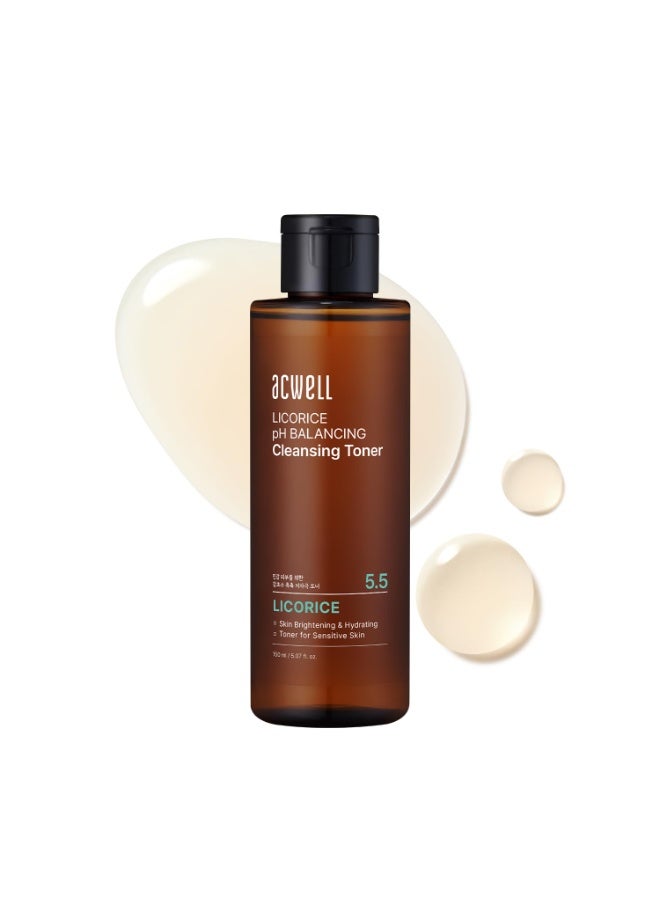 Licorice pH Balancing Cleansing Toner 5.07 fl.oz. - PH5.5 Hydrating Makeup Cleansing Astringent - Skin Clearing, Reduce Pigmentation, Acne and Dark Spots