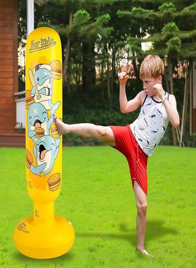 bosig® Adult Kids Fitness Training, Boxing Bag for Immediate Bounce-Back for Taekwondo, Relieve Pent Up Energy,Punching Bag Free Standing Boxing and Inflatable - Image 4