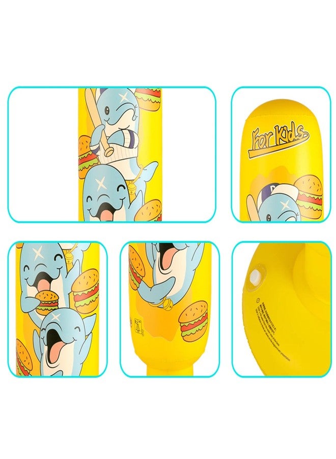 bosig® Adult Kids Fitness Training, Boxing Bag for Immediate Bounce-Back for Taekwondo, Relieve Pent Up Energy,Punching Bag Free Standing Boxing and Inflatable - Image 2