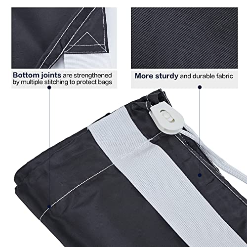 HOMEST 2 Pack XL Wash Me Travel Laundry Bag with Strap, Dirty Garments Organizer, Large Enough to Hold 4 Loads of Clothes, Easy Fit a Hamper or Clothing Basket, Black and Red - Image 5