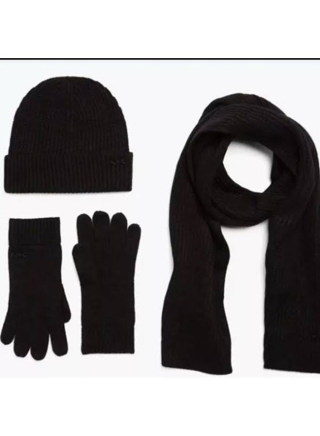 BBG شال شتوي | قبعة | قفازات للرجال والنساء، مقاس واحد، أسود - Image 1