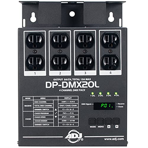 ADJ Products DMX20L 4-Channel Universal DMX Dimmer/Switch Pack, Compact and Portable DP - Image 1
