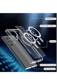 Samsung S24 Ultra Magsafe Case 2024 [Upgraded Build in N52 Magnets] Slim Thin Magnetic Cover Anti Yellowing Anti Scratch Hard Back Crystal Clear - pzsku/Z46CFDFA92771CDC243F5Z/45/_/1705574655/670f0b58-38c5-464f-a98d-e8e4f0f43fa2