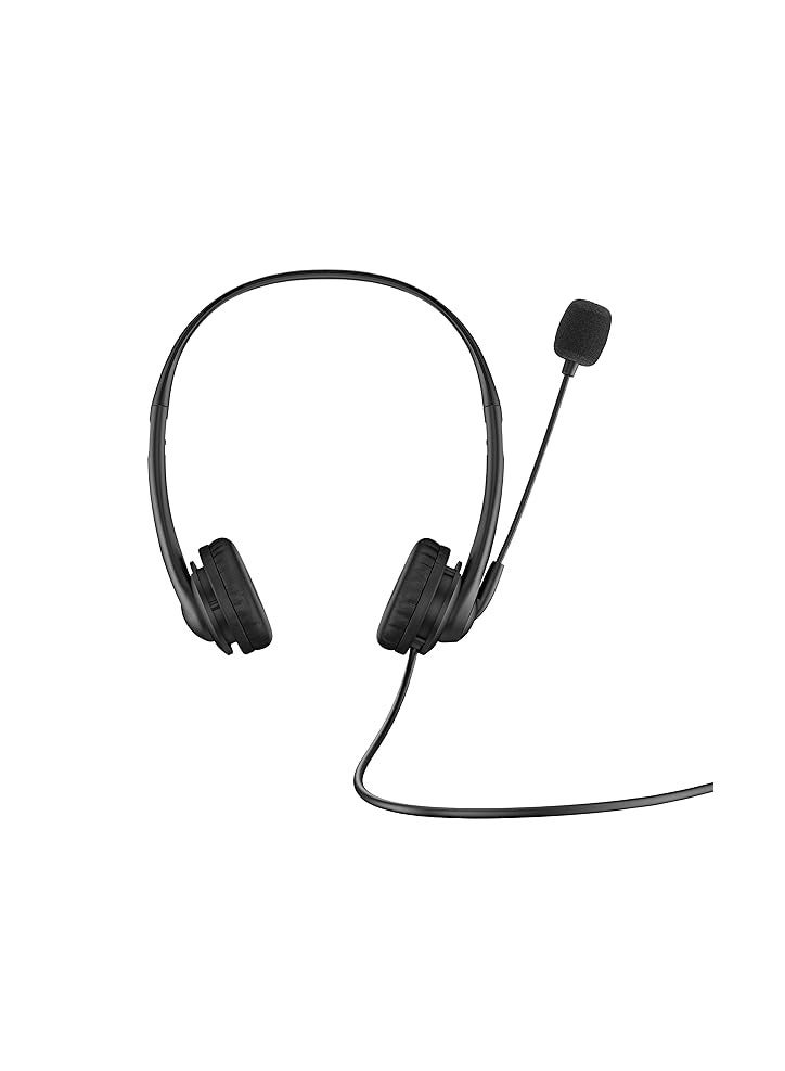 HP Stereo Headset G2 (USB Type-A) | Cable Length 1.8m | 95g | Black, On-Ear