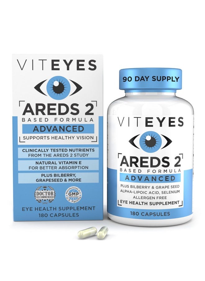 Viteyes AREDS 2 Advanced Eye Vitamins, Macular Support with Bilberry, grapeseed, FLORAGLO Lutein, Selenium, Natural Vitamin E, Allergen Free, Vision Protection, Eye Doctor Trusted, 180 Count - pzsku/Z46CFEA702629D556AD21Z/45/_/1735907893/74a8c5f8-6cbe-4011-8401-e187fd41f7ac