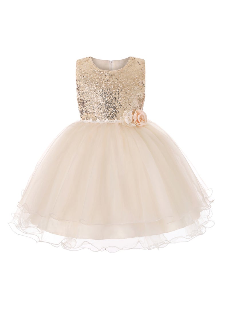D'Daniela Sequin Bodice Tulle Dress - Image 1