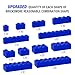 YUJHITP 300 Piece Blue Bricks Bulk Assortment Pack Blue Brick Accessories for Building with 12 Size Compatible with Lego Parts and PiecesColor Blue - Image 4
