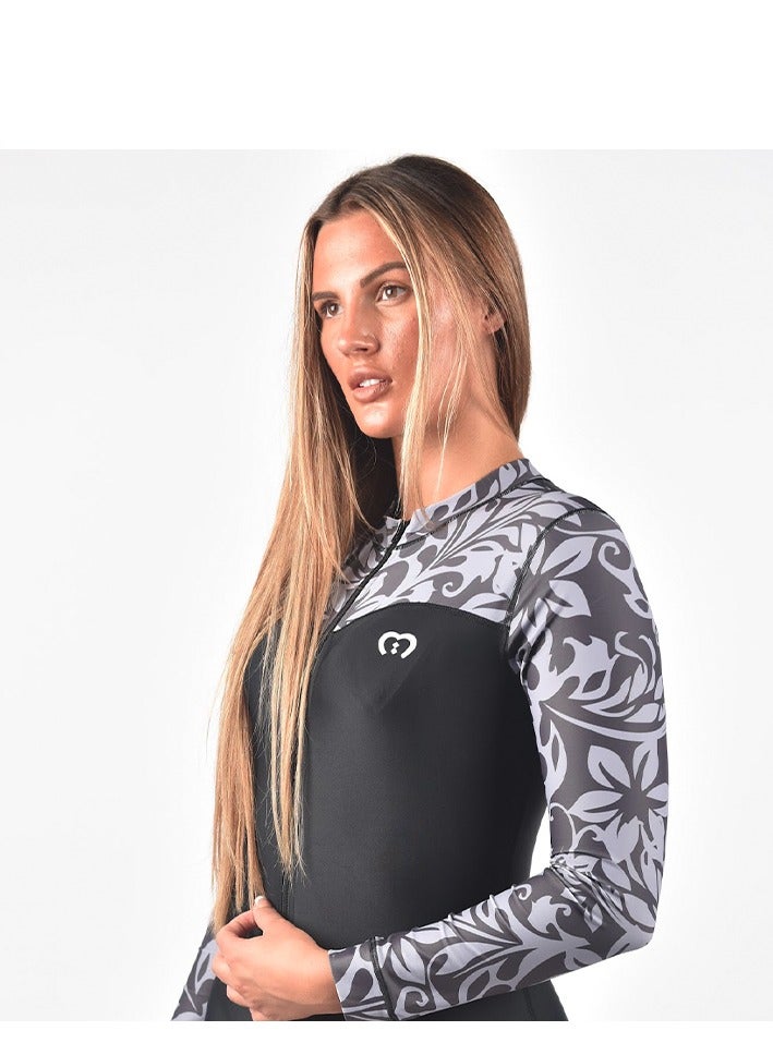 modestly active Made in UK, Modestly Active Swimwear, Long Sleeve Rash Guard Jul-317 - Image 1