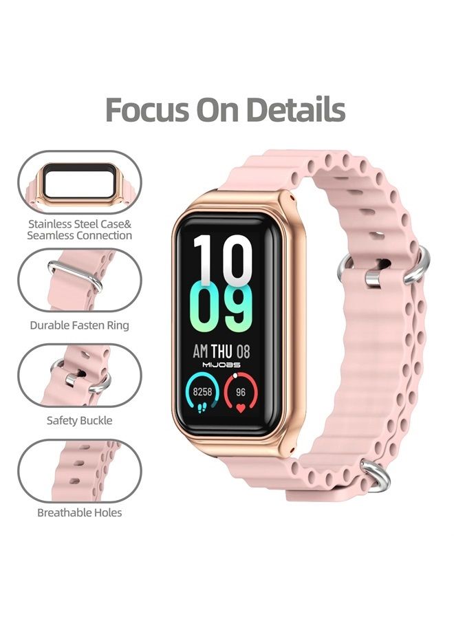 MIJOBS Strap for Amazfit Band 7 Silicone Replacement Strap Watch Wrist Band Smart Bracelet Accessories for Amazfit 7 Fit Band - Image 2