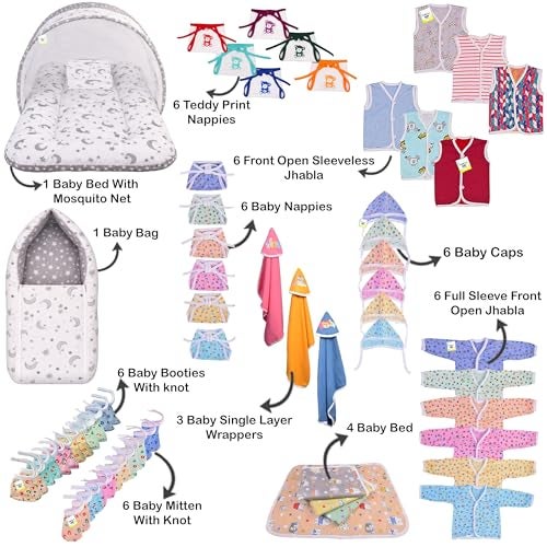 Toddylon Clothing Gift Set -53 Combo | Premium Infant Baby Product | Infants Baby Essentials | Perfect for Newborns | Ideal for 0–6 Months (Multicolor) - Image 2