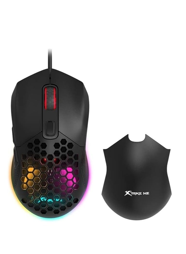 Xtrike Me GM-316 RGB Wired Gaming Mouse 7D USB 7200 DPI Light Weight 67G - Image 1