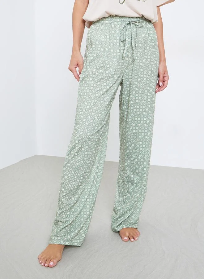 Styli Bonjour Drop Shoulder T-Shirt and Pyjama Set