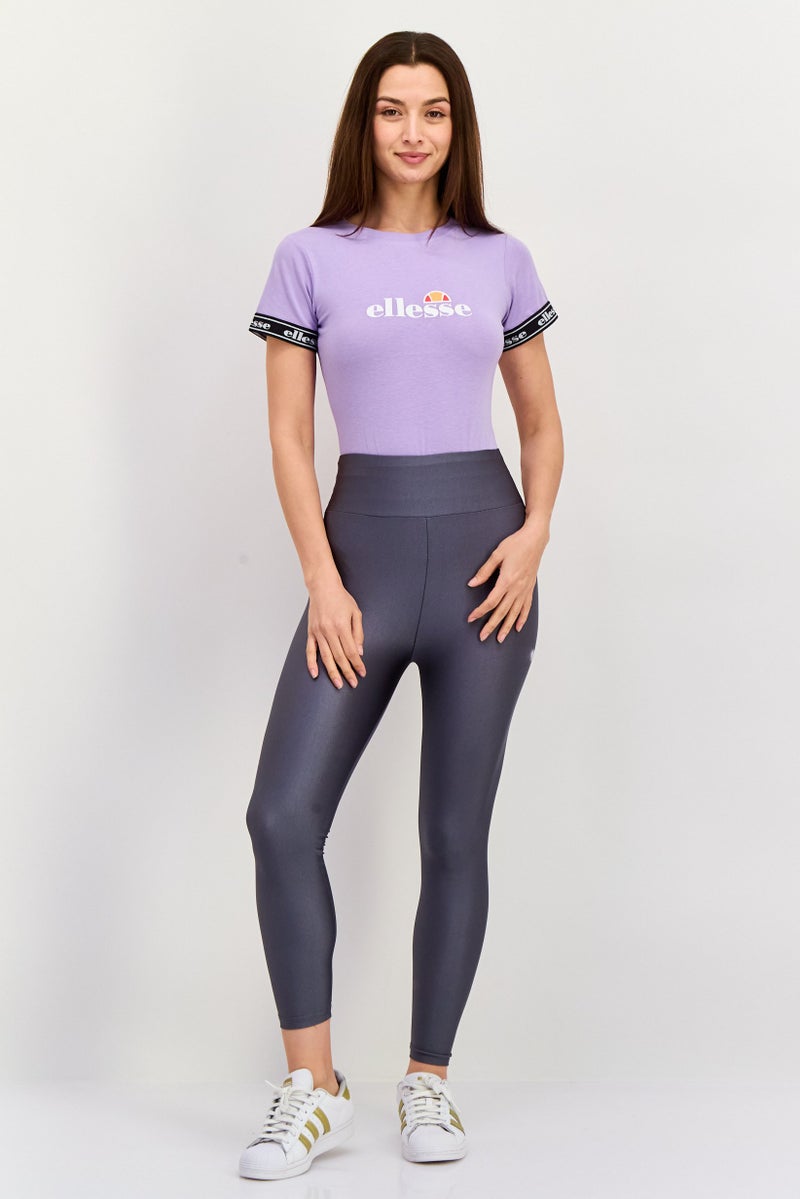 Ellesse Women Sportswear Fit Short Sleeves Outdoor Bodysuit, Purple Combo - Image 3