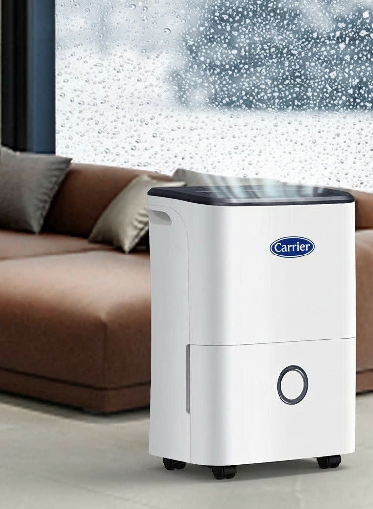 كارير مزيل الرطوبة كاريير ، 20 لتر / 24 ساعة ، حجم الغرفة تقريبًا. (40 م²) ، CDF-20Q7-2 ، مؤقت 24 ساعة ، خزان المياه 3 لتر ، أبيض - Image 2