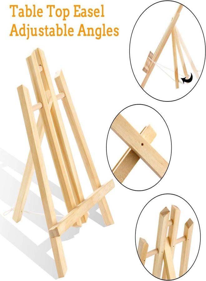 Qatalitic 12 Inches Wooden Easel, Tabletop A-Frame for Artist Painting Mini Canvas, Business Card Display, Students Kids, and Displaying Photos - Image 2