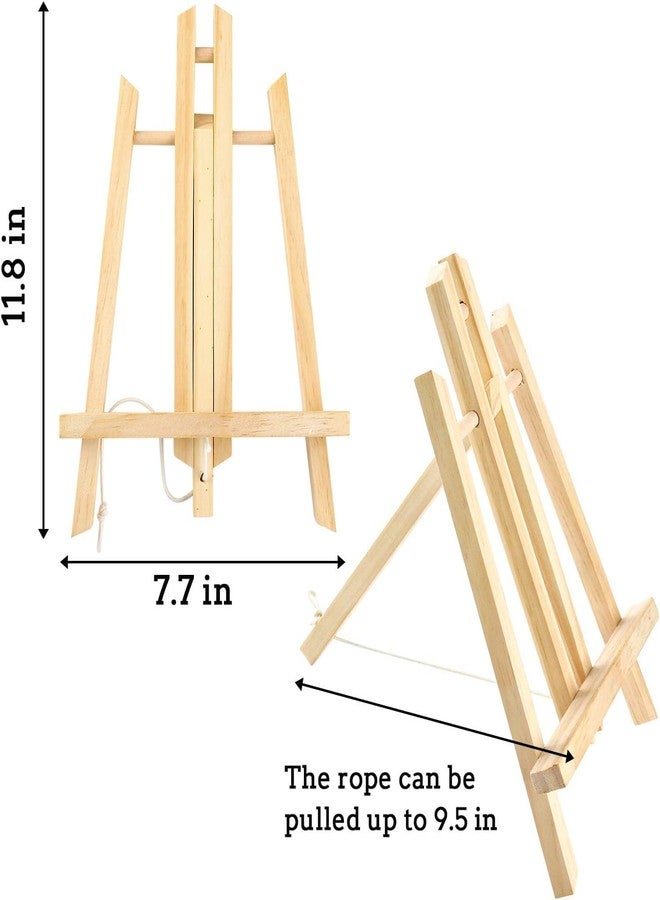 Qatalitic 12 Inches Wooden Easel, Tabletop A-Frame for Artist Painting Mini Canvas, Business Card Display, Students Kids, and Displaying Photos - Image 3