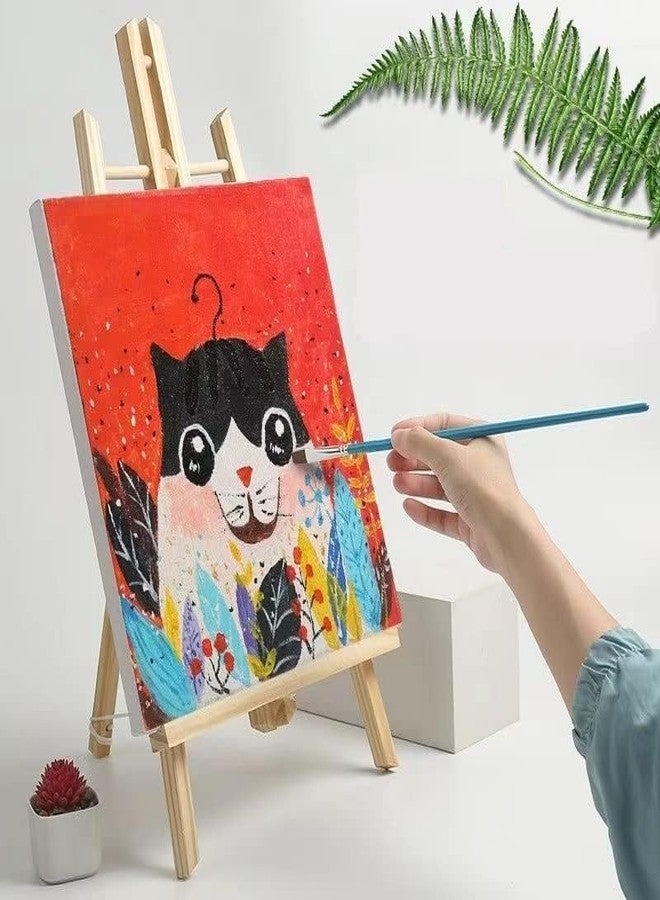 Qatalitic 12 Inches Wooden Easel, Tabletop A-Frame for Artist Painting Mini Canvas, Business Card Display, Students Kids, and Displaying Photos - Image 5