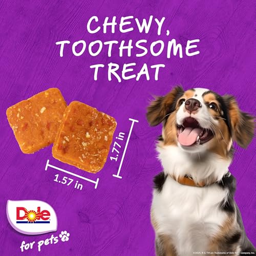 Dole for Pets Fruit Jerky Bites Dog Treats, Carrot and Coconut Flavor, Chewy Treats Flavored with Real Fruit and Vegetables, No Wheat, Corn, Soy, Artificial Flavors, Colors, or Preservatives, 6 Oz - Image 3
