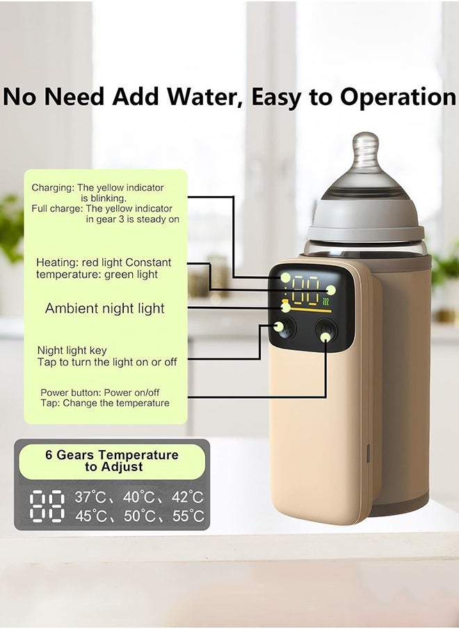 Garlo - Portable Bottle Warmer for Travel, Fast Heating - Travel Bottle Warmer with Battery-Powered Temperature Display (Bottle not Included) - Image 1
