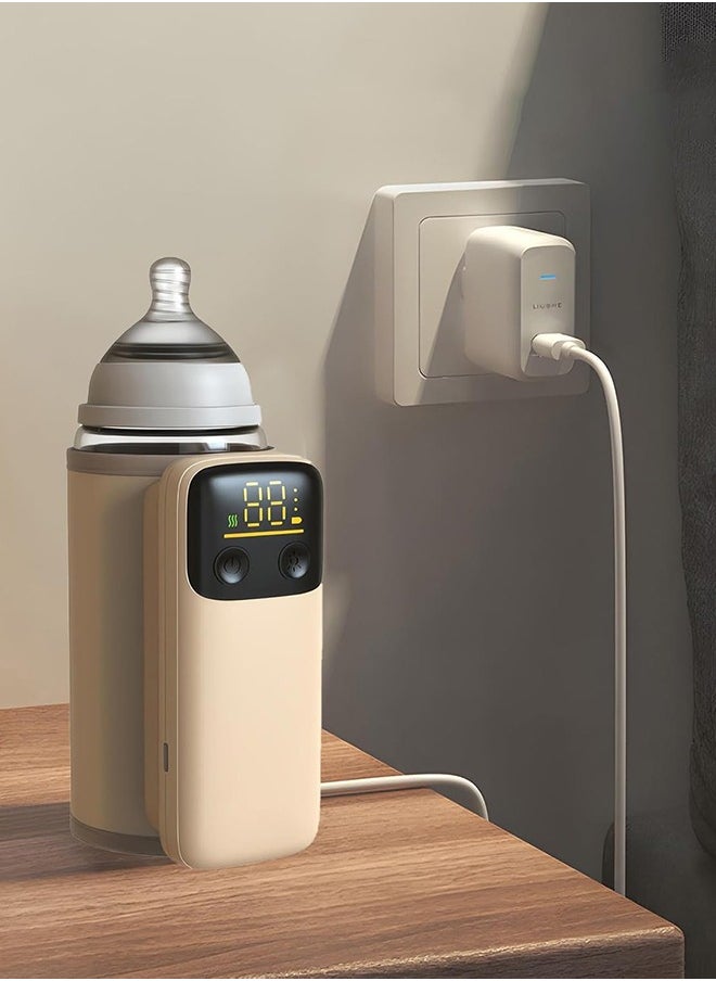 Garlo - Portable Bottle Warmer for Travel, Fast Heating - Travel Bottle Warmer with Battery-Powered Temperature Display (Bottle not Included) - Image 1