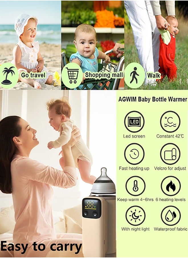 Garlo - Portable Bottle Warmer for Travel, Fast Heating - Travel Bottle Warmer with Battery-Powered Temperature Display (Bottle not Included) - Image 1
