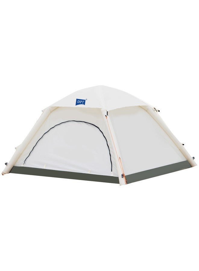 DPT خيمة قطنية هوائية للرحلات، خيمة قابلة للنفخ، بيج، حجم 210*210*136 سم - Image 1