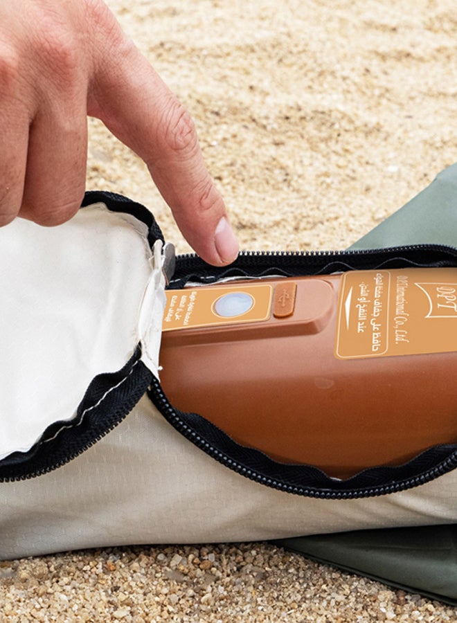 DPT خيمة قطنية هوائية للرحلات، خيمة قابلة للنفخ، بيج، حجم 210*210*136 سم - Image 4