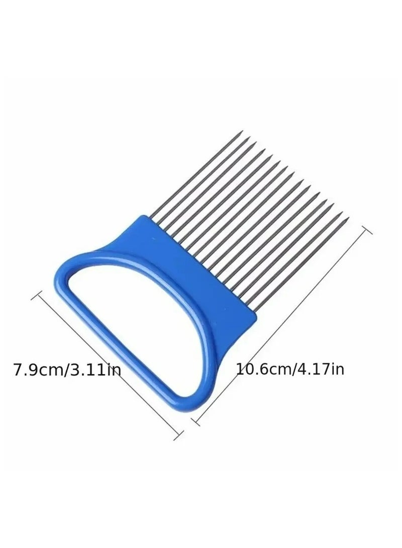 Onion Slicer and Vegetable Cutter Perfect for All Vegetables Fruits and Loosening Meats Stainless Steel Slicer Great Kitchen Multipurpose Handy Tool  - Image 4