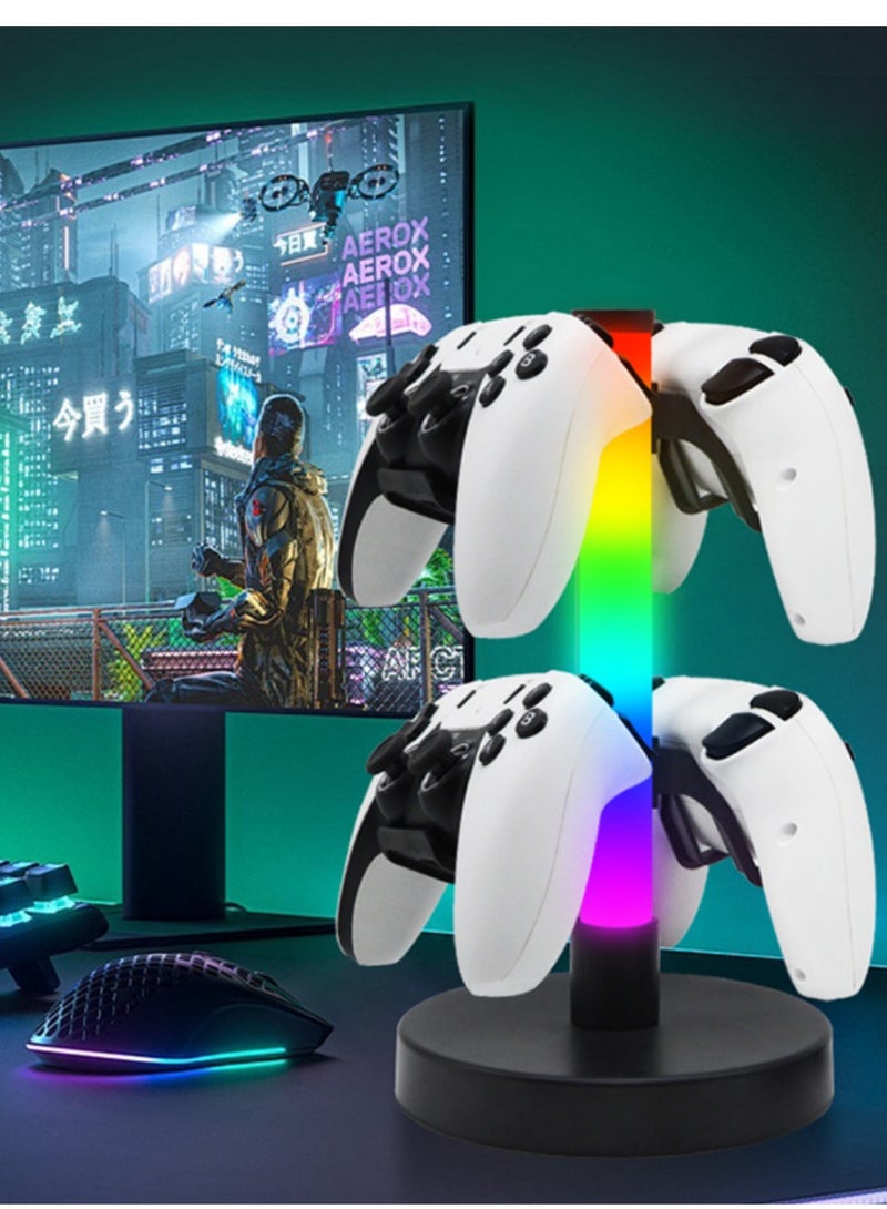 MWS-ForCamping Game Controller Holder RGB Headphone Holder Multiple Lighting Modes (Black) - Image 1