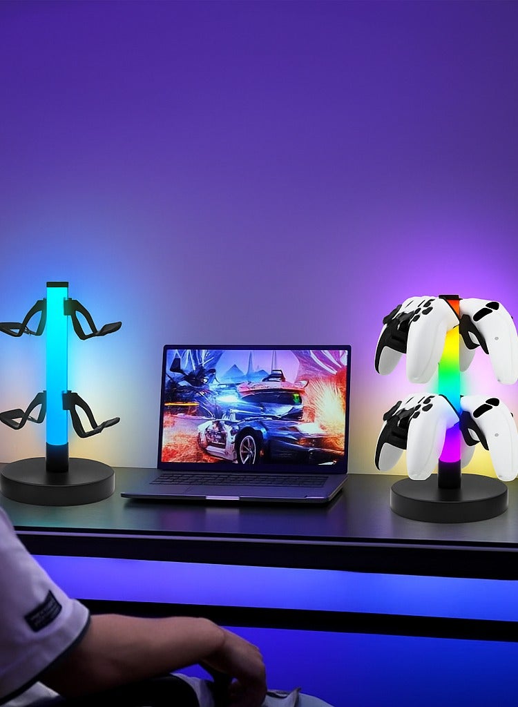 MWS-ForCamping Game Controller Holder RGB Headphone Holder Multiple Lighting Modes (Black) - Image 2
