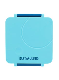 Eazy Kids Eazy Kids 3/4 Convertible 1600ml Jumbo Bento Lunch Box with 290ml Leakproof SS Gravy Bowl, Spoon & Fork Set with Pouch - Blue  - Image 5