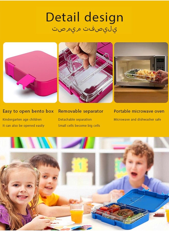 LO.BABY.VE Square Sealed Lattice Portable Lunch Box Purple  - Image 5