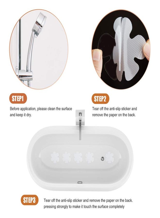 Secopad 24PCS Original Bathtub Stickers Non-Slip, Safety Shower Treads Adhesive Appliques with Premium Scraper - Image 5