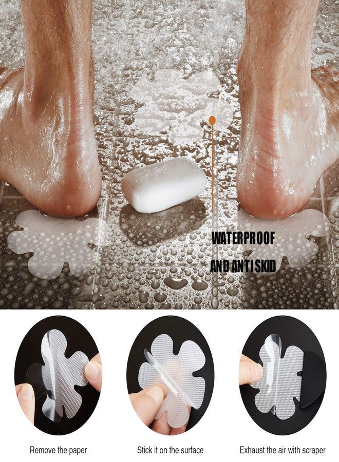 Secopad 24PCS Original Bathtub Stickers Non-Slip, Safety Shower Treads Adhesive Appliques with Premium Scraper - Image 4